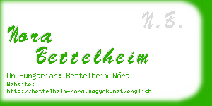nora bettelheim business card